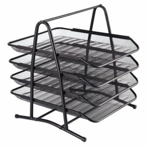 Metallic 4-Tier Document Tray