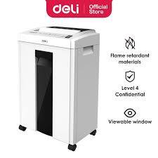 DELI T051 CROSS-CUT PAPER SHREDDER - 8 SHTS/ 16 LT/ CC P4